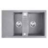 FDesign Carioca Zlewozmywak granitowy półtorakomorowy 79x48 cm szary FD9-15-4879-44
