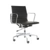 Fernity CH1171T Fotel biurowy skórzany czarny/chrom EA117TPCZARSKORCHR