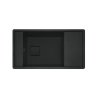 Franke Fresno FSG 611-88 Zlewozmywak granitowy jednokomorowy 87,7x49,5 cm z przelewem czarny mat 114.0721.148