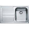 Franke Logica Line LLX 611 Zlewozmywak stalowy jednokomorowy 79x50 cm z ociekaczem jedwab stalowy 101.0085.773