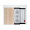 Franke Kanon KNG PRO 610-53 FTL Zestaw Zlewozmywak granitowy jednokomorowy 59x51 cm + deska + wkładka ociekowa + rollmata biały polarny/stal szlachetna 114.0749.555