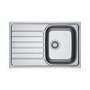 Franke Spark SKL 611-78/50 Zlewozmywak stalowy jednokomorowy 78x50 cm stal len 101.0712.233