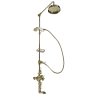 Galatea Design Retro Zestaw wannowo-prysznicowy natynkowy termostatyczny z deszczownicą złoty GDH112GOLD