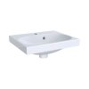 Geberit Acanto Umywalka wisząca lub meblowa 40x38 cm z otworem na baterię z przelewem biały z powłoką KeraTect 500.636.01.8