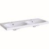 Geberit Acanto Umywalka wisząca lub meblowa podwójna 120x42,2 cm z otworami na baterie biała 500.627.01.2
