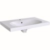 Geberit Acanto Umywalka wisząca lub meblowa z półką 75x48,2 cm z otworem na baterię biała 500.622.01.2