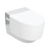 Geberit AquaClean Mera Comfort Zestaw Toaleta WC myjąca TurboFlush bez kołnierza + deska wolnoopadająca biały z powłoką KeraTect/chrom połysk 146.212.21.1