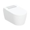 Geberit AquaClean Sela Zestaw Toaleta WC myjąca TurboFlush bez kołnierza + deska wolnoopadająca biały z powłoką KeraTect/chrom połysk 146.222.21.1