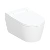 Geberit AquaClean Sela Zestaw Toaleta WC myjąca TurboFlush bez kołnierza + deska wolnoopadająca biały z powłoką KeraTect 146.222.11.1