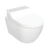 Geberit AquaClean Tuma Comfort Zestaw Toaleta WC myjąca  bez kołnierza + deska wolnoopadająca biały z powloką KeraTect/stal nierdzewna szczotkowana 146.290.FW.1