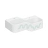 Geberit Bambini Umywalka wisząca 90x39 cm dziecięca podwójna biały alpin/zielony/jasnozielony mat 502.974.79.1
