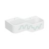 Geberit Bambini Umywalka wisząca 90x39 cm dziecięca podwójna biały alpin/zielony/jasnozielony mat 502.974.79.2