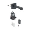 Geberit Brenta Bateria umywalkowa bezdotykowa podtynkowa zasilanie bateryjne z mieszaczem 17 cm czarny mat z powłoką easy-to-clean 116.274.14.1