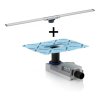 Geberit CleanLine20 Kompletny odpływ liniowy niski 90 cm stal nierdzewna szczotkowana 154.450.KS.1+154.152.00.1