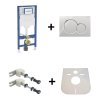 Geberit Duofix Sigma Zestaw Stelaż do WC H112 + przycisk WC chrom połysk + wsporniki + mata 111.320.00.6+115.770.21.5+111.815.00.1+LEMATA