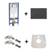 Geberit Duofix Sigma Zestaw Stelaż do WC H112 + przycisk WC czarny + wsporniki + mata 111.320.00.6+115.770.DW.5+111.815.00.1+LEMATA