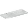 Geberit iCon Light Umywalka meblowa podwójna 120x48 cm z 2 otworami na baterie z 2 przelewami biała 501.838.00.1