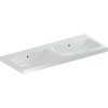 Geberit iCon Light Umywalka meblowa podwójna 120x48 cm bez otworów na baterie z 2 przelewami biała 501.838.00.3