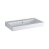 Geberit iCon Umywalka nablatowa 75x48,5 cm z otworem na baterię z przelewem biały z powłoką KeraTect 124575600