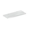 Geberit iCon Umywalka wisząca lub meblowa 120x48 cm podwójna bez przelewu biały z powłoką KeraTect 501.837.00.6