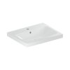 Geberit iCon Umywalka wisząca lub meblowa 60x48 cm z otworem na baterię z przelewem biały z powłoką KeraTect 501.834.00.2