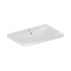 Geberit iCon Umywalka wisząca lub meblowa 75x48 cm z otworem na baterię z przelewem biały z powłoką KeraTect 501.835.00.2