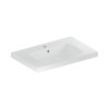 Geberit iCon Umywalka wisząca lub meblowa 90x48 cm z otworem na baterię z przelewem biały z powłoką KeraTect 501.840.00.2