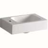 Geberit iCon Umywalka wisząca lub meblowa mała 38x28 cm z otworem na baterię biała 124836000