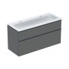 Geberit iCon Zestaw szafka podumywalkowa + umywalka meblowa 120x48x63 cm biały z powłoką KeraTect/lava mat lakierowany/lava mat malowany proszkowo 502.334.JK.1