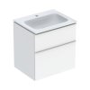 Geberit iCon Zestaw szafka podumywalkowa + umywalka meblowa 60x48x63 cm biały z powłoką KeraTect/biały lakierowany na wysoki połysk/biały mat powlekany proszkowo 502.331.01.1