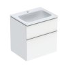Geberit iCon Zestaw szafka podumywalkowa + umywalka meblowa 60x48x63 cm biały z powłoką KeraTect/biały lakierowany na wysoki połysk/chrom połysk 502.331.01.2