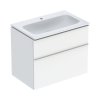 Geberit iCon Zestaw szafka podumywalkowa + umywalka meblowa 75x48x63 cm biały z powłoką KeraTect/biały lakierowany na wysoki połysk/biały mat powlekany proszkowo 502.332.01.1