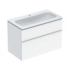 Geberit iCon Zestaw szafka podumywalkowa + umywalka meblowa 90x48x63 cm biały z powłoką KeraTect/biały lakierowany na wysoki połysk/biały mat powlekany proszkowo 502.333.01.1