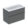 Geberit iCon Zestaw szafka podumywalkowa + umywalka meblowa 90x48x63 cm biały z powłoką KeraTect/lava mat lakierowany/lava mat malowany proszkowo 502.333.JK.1