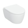 Geberit iCon Zestaw Toaleta WC krótka TurboFlush bez kołnierza + deska wolnoopadająca biały 503.048.00.1