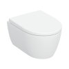 Geberit iCon Zestaw Toaleta WC TurboFlush bez kołnierza krótka + deska wolnoopadająca biały z powłoką KeraTect 503.048.00.8