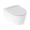 Geberit One Zestaw Toaleta WC TurboFlush bez kołnierza + deska wolnoopadająca biały z powłoką KeraTect/chrom połysk 500.202.01.1