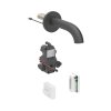 Geberit Piave Bateria umywalkowa bezdotykowa podtynkowa zasilanie generatorowe z mieszaczem 17 cm czarny mat z powłoką easy-to-clean 116.266.14.1