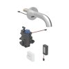 Geberit Piave Bateria umywalkowa termostatyczna bezdotykowa podtynkowa zasilanie bateryjne 17 cm imitacja stali nierdzewnej/szczotkowany powlekany easy-to-clean 116.268.SN.1