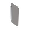Geberit Ścianka międzypisuarowa 43,2x75,4 cm mocowanie aluminium szczotkowane/szkło umbra satynowane 115.211.TF.1