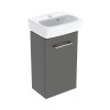 Geberit Selnova Square Zestaw szafka podumywalkowa + umywalka meblowa 36x28x65,2 cm biały/lava lakierowany mat 502.743.00.1