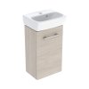 Geberit Selnova Square Zestaw szafka podumywalkowa + umywalka meblowa 36x28x65,2 cm biały/orzech włoski hickory jasny melamina struktura drewna 502.745.00.1