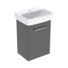 Geberit Selnova Square Zestaw szafka podumywalkowa + umywalka meblowa 45x35x64,9 cm biały/lava lakierowany mat 502.747.00.1
