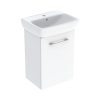 Geberit Selnova Square Zestaw szafka podumywalkowa + umywalka meblowa 45x35x64,9 cm białybiały lakierowany na wysoki połysk 502.746.00.1