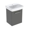Geberit Selnova Square Zestaw szafka podumywalkowa + umywalka meblowa 50x42x64,9 cm biały/lava lakierowany mat 502.751.00.1