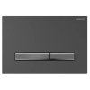 Geberit Sigma50 Przycisk WC prostokątny czarny chrom/czarny chrom szczotkowany z powłoką easy-to-clean 115.671.QD.2