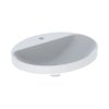 Geberit Variform Umywalka wpuszczana w blat 55x45 cm z otworem na baterię bez przelewu biały/spód szkliwiony 500.723.01.2