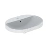 Geberit Variform Umywalka wpuszczana w blat 60x45 cm z otworem na baterię z przelewem biały z powłoką KeraTect 500.732.00.2