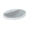 Geberit Variform Umywalka wpuszczana w blat 60x48 cm z otworem na baterię bez przelewu biały z powłoką KeraTect 500.726.00.2