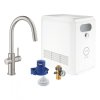 Grohe Blue Professional Bateria kuchenna wysoka z wyciąganą wylewką i funkcją filtrowania wody stal nierdzewna 31325DC2